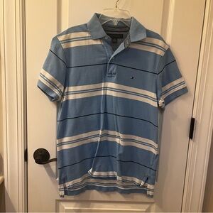 Tommy Hilfiger Men's Blue Striped Polo Shirt